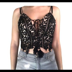 Lace crop top